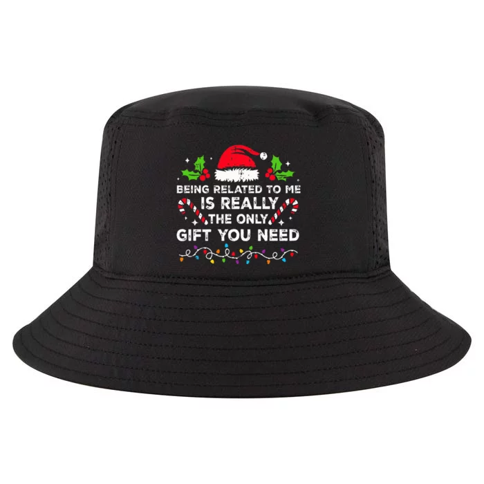 Being Related To Me Funny Christmas Family Xmas Pajamas Cool Comfort Performance Bucket Hat