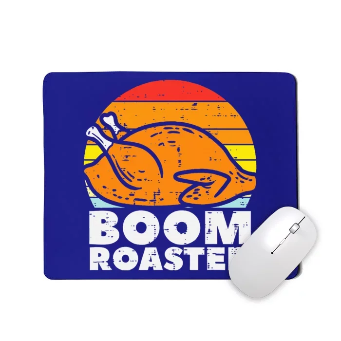 Boom Roasted Turkey Sunset Retro Thanksgiving Mousepad