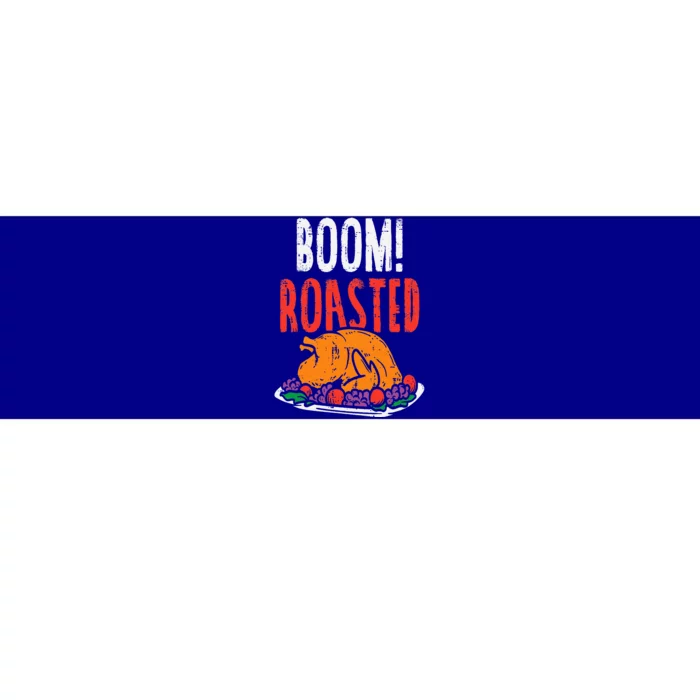 Boom Roasted Turkey Food Funny Thanksgiving Family Bumper Sticker