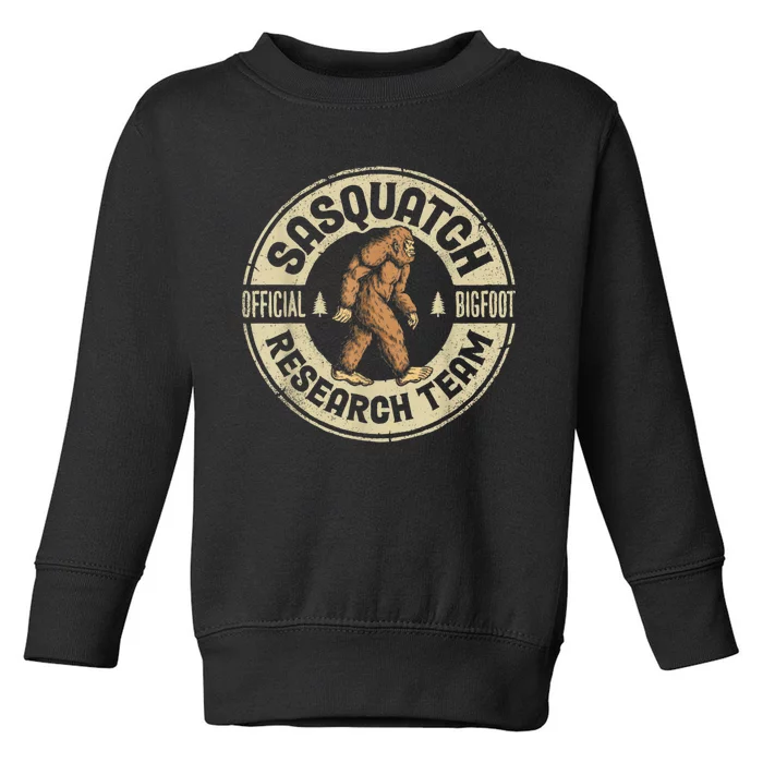 Bigfoot Research Team Retro Vintage Sasquatch Men Women Toddler Sweatshirt