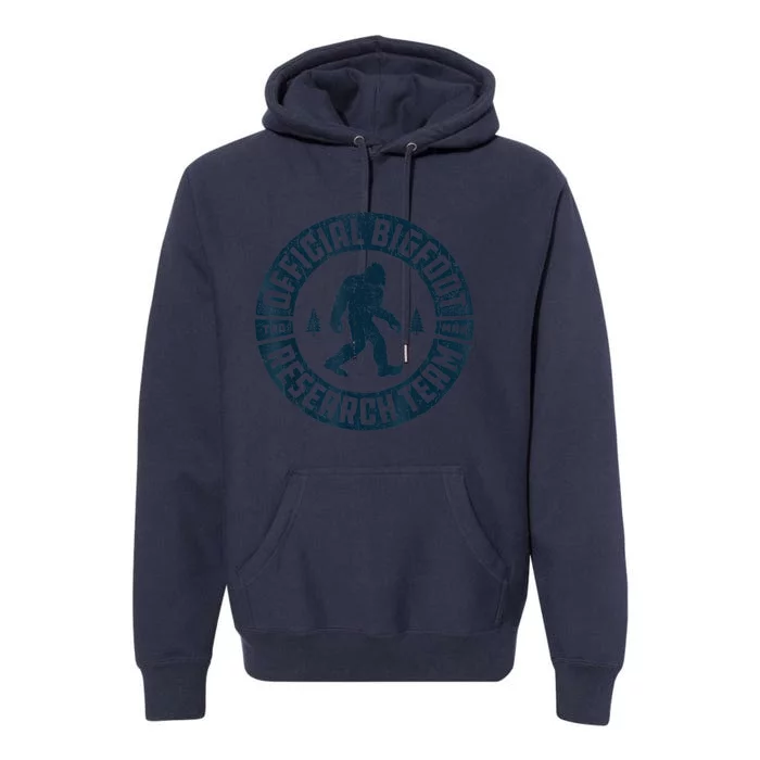 Bigfoot Research Team Retro Vintage Sasquatch Men Women Premium Hoodie