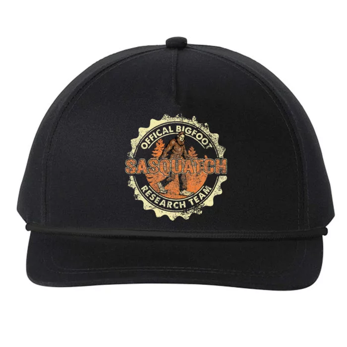 Bigfoot Research Team Retro Vintage Sasquatch Snapback Five-Panel Rope Hat