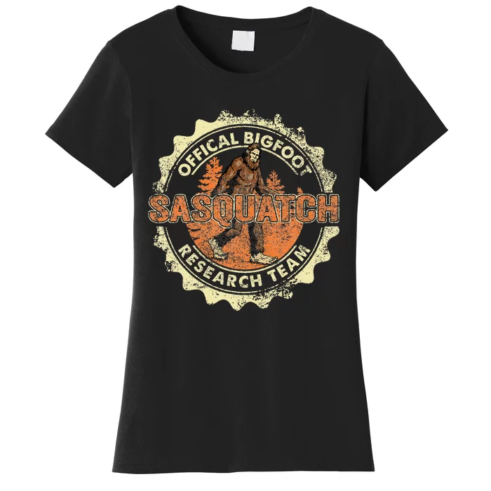 Bigfoot Research Team Retro Vintage Sasquatch Women's T-Shirt