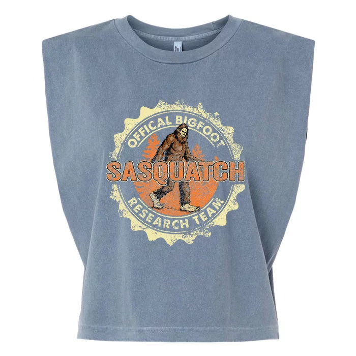 Bigfoot Research Team Retro Vintage Sasquatch Garment-Dyed Women's Muscle Tee