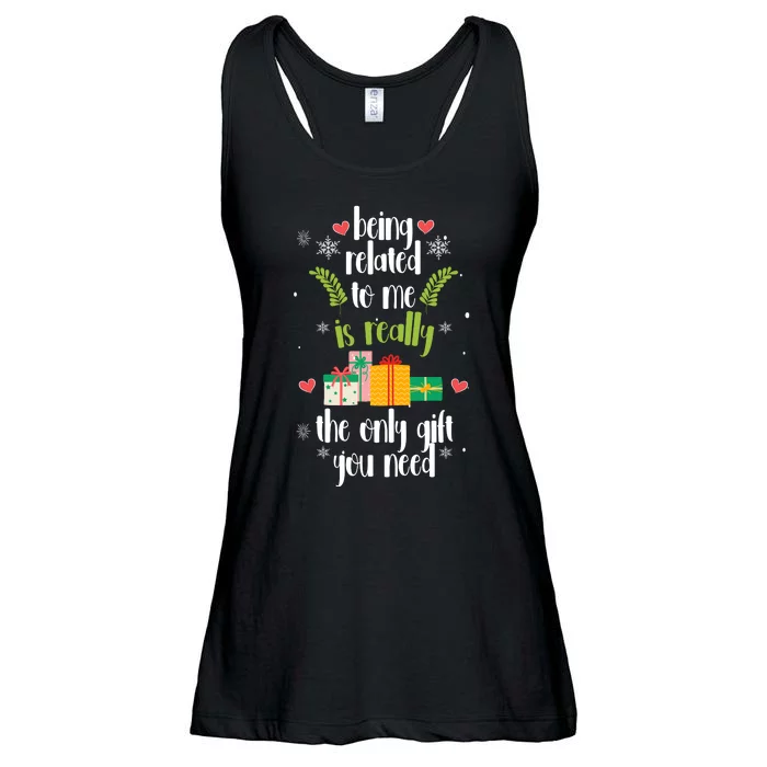 Being Related To Me Is Really The Only Gift You Need Funny Christmas Ladies Essential Flowy Tank