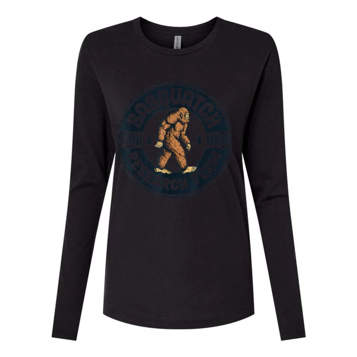 Bigfoot Research Team Retro Vintage Sasquatch Men Women Womens Cotton Relaxed Long Sleeve T-Shirt