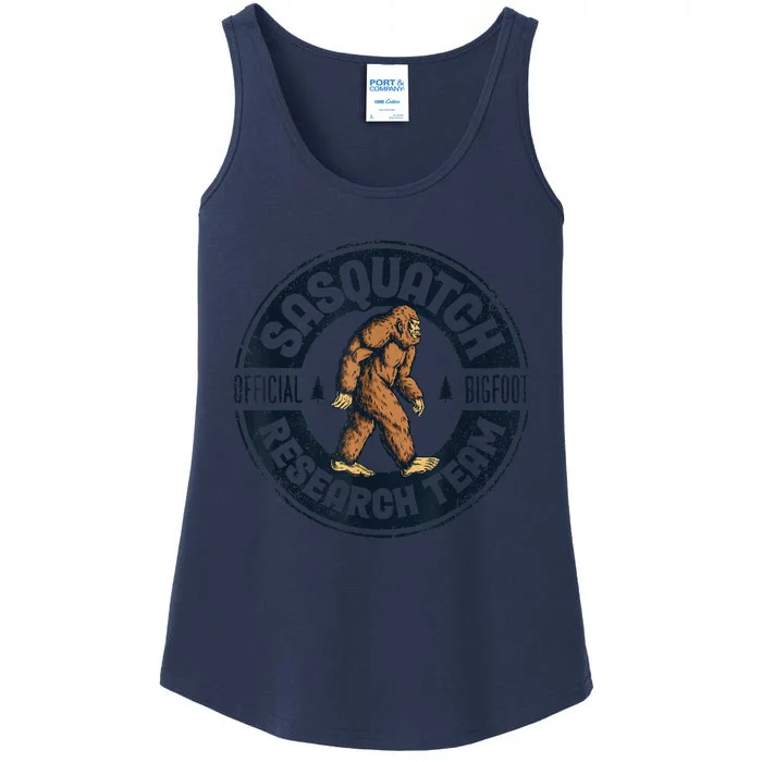 Bigfoot Research Team Retro Vintage Sasquatch Men Women Ladies Essential Tank