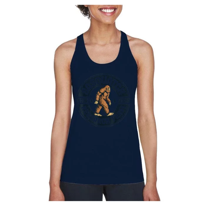 Bigfoot Research Team Retro Vintage Sasquatch Men Women Women's Racerback Tank