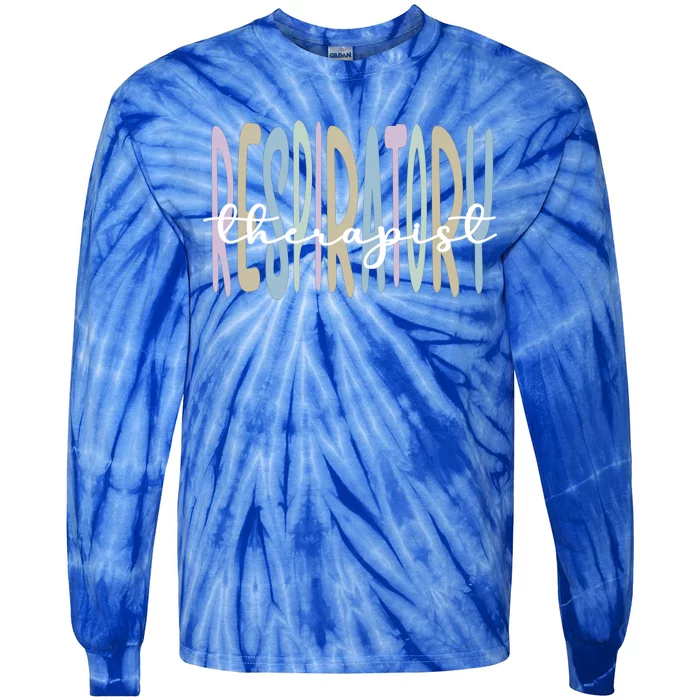 Best Respiratory Therapist Respiratory Therapy Cute Gift Tie-Dye Long Sleeve Shirt