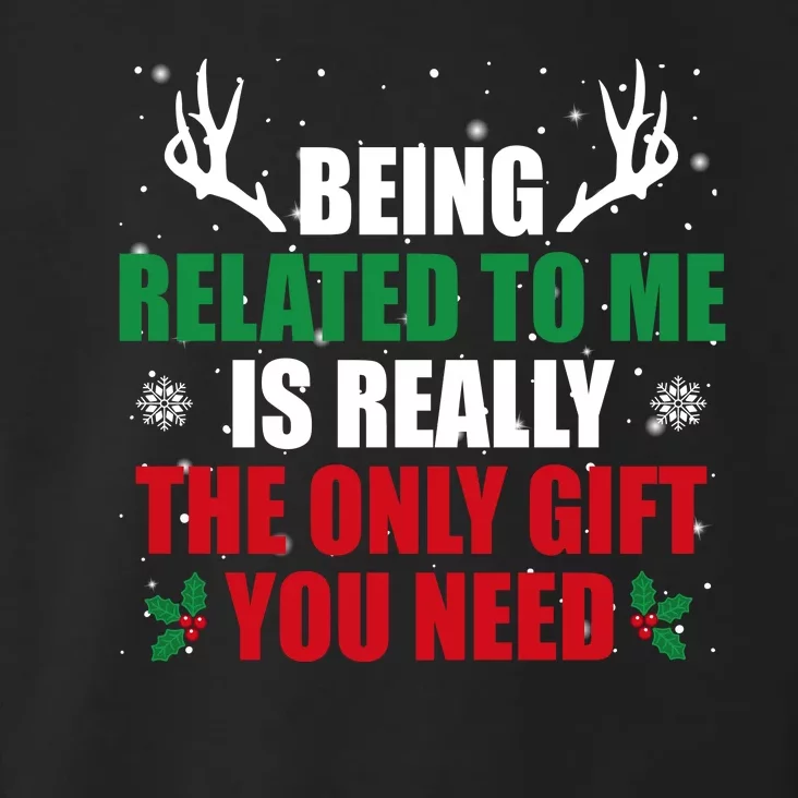 Being Related To Me Is Really The Only Gift You Need Funny Christmas Toddler Hoodie