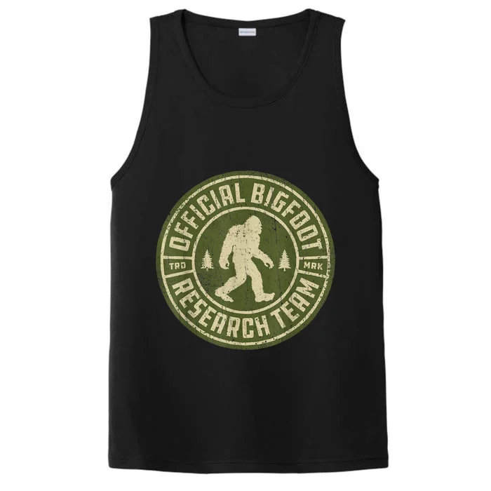 Bigfoot Research Team Retro Vintage Sasquatch Men Women Performance Tank