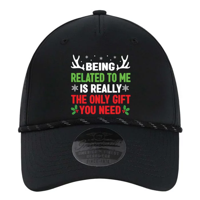 Being Related To Me Funny Christmas Shirts Women Family Performance The Dyno Cap