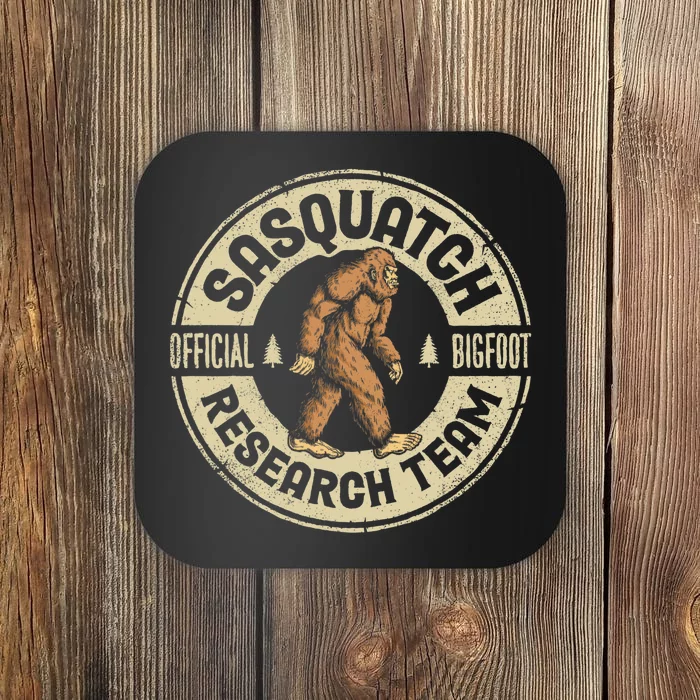 Bigfoot Research Team Retro Vintage Sasquatch Men Women Coaster