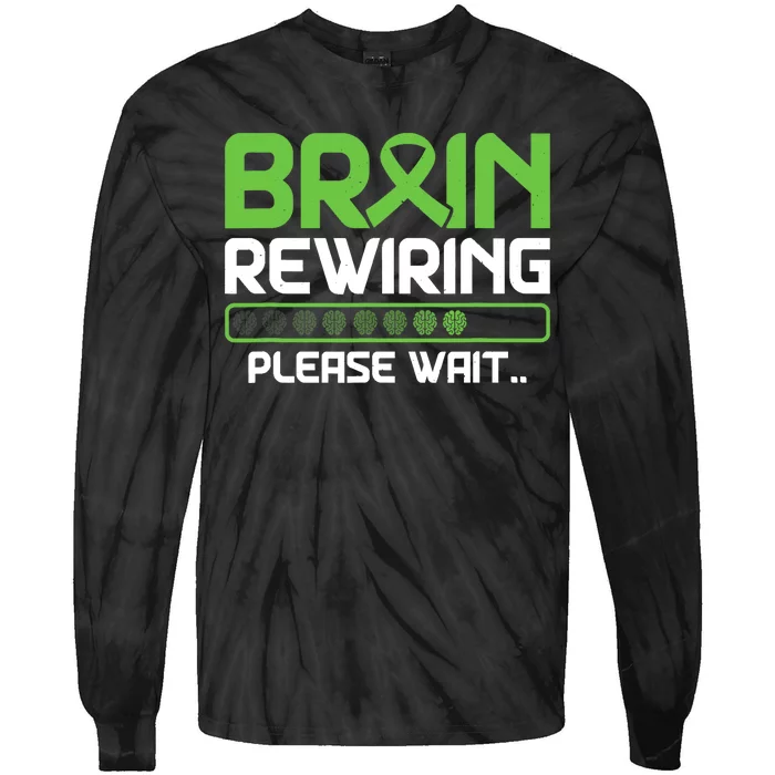 Brain Rewiring Traumatic Brain Injury Ribbon TBI Survivor Tie-Dye Long Sleeve Shirt