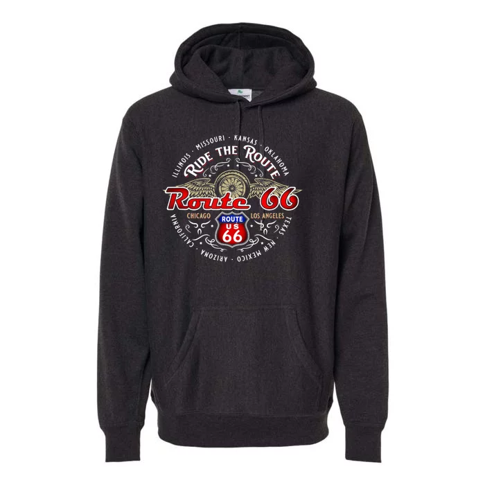 Bikers Ride The Route 66 Road Trip Across Americas Highway Premium Hoodie