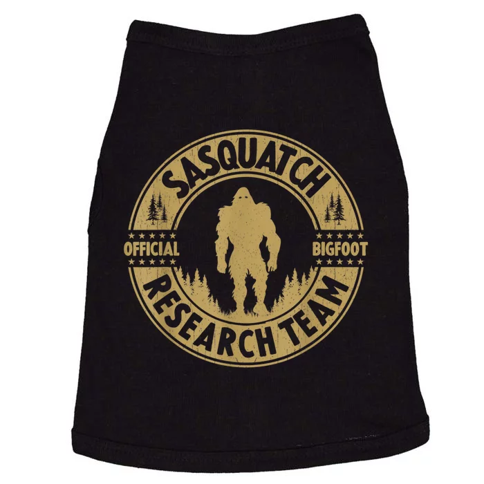 Bigfoot Research Team Retro Vintage Sasquatch And Trees 70s Doggie Tank