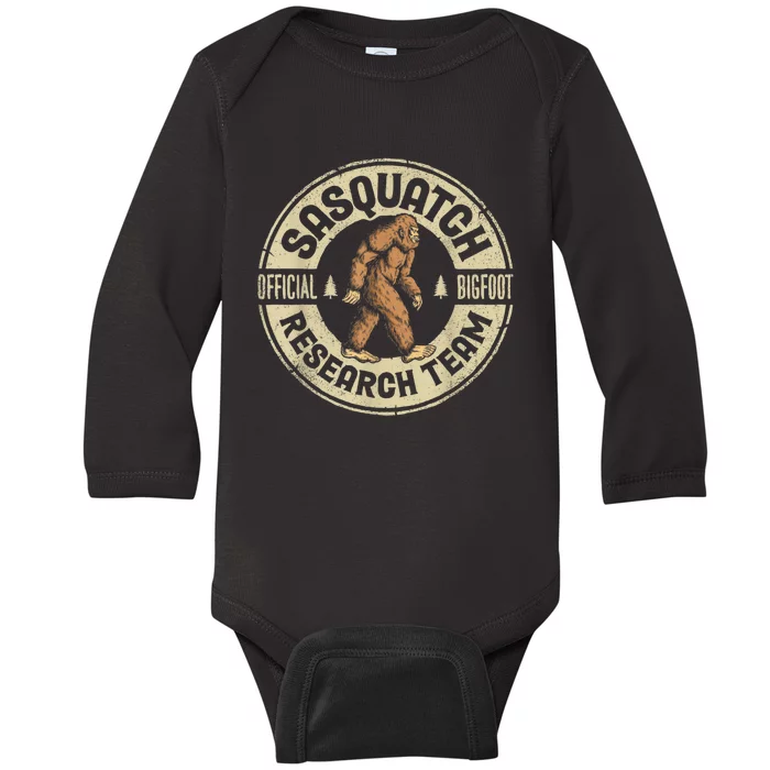 Bigfoot Research Team Sasquatch Baby Long Sleeve Bodysuit