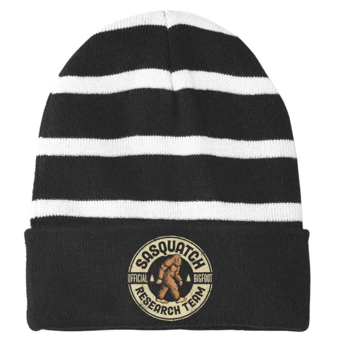 Bigfoot Research Team Sasquatch Striped Beanie with Solid Band