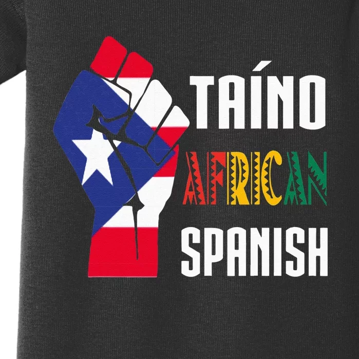 Boricua Roots Taino African Spanish Taino Nation Boricua Baby Bodysuit