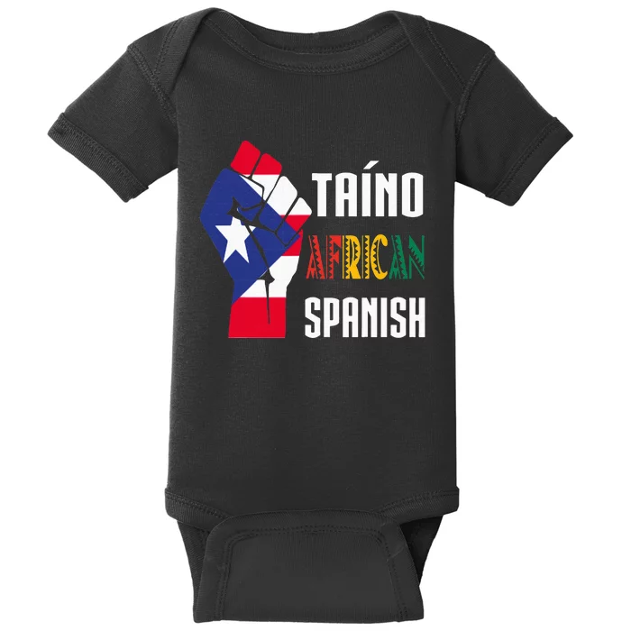 Boricua Roots Taino African Spanish Taino Nation Boricua Baby Bodysuit