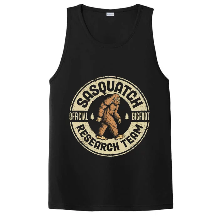 Bigfoot Research Team Retro Vintage Sasquatch Men Women Performance Tank