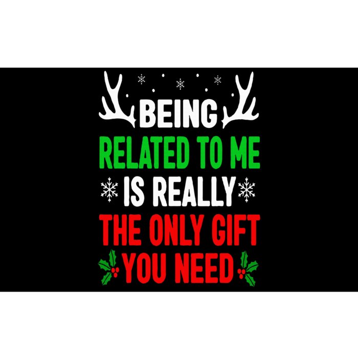 Being Related To Me Funny Christmas Family Bumper Sticker