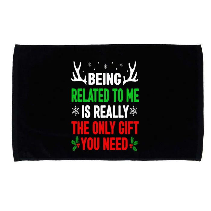 Being Related To Me Funny Christmas Family Microfiber Hand Towel