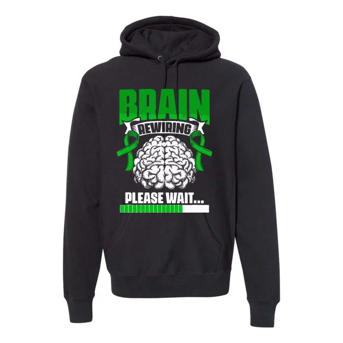 Brain Rewiring Traumatic Brain Injury Surgery TBI Survivor Premium Hoodie