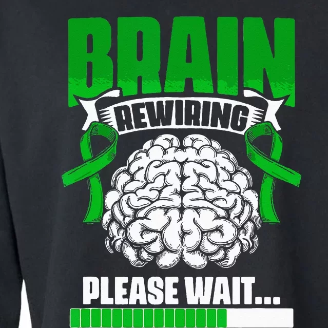 Brain Rewiring Traumatic Brain Injury Surgery TBI Survivor Cropped Pullover Crew