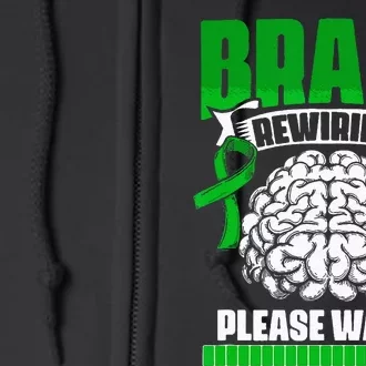 Brain Rewiring Traumatic Brain Injury Surgery TBI Survivor Full Zip Hoodie