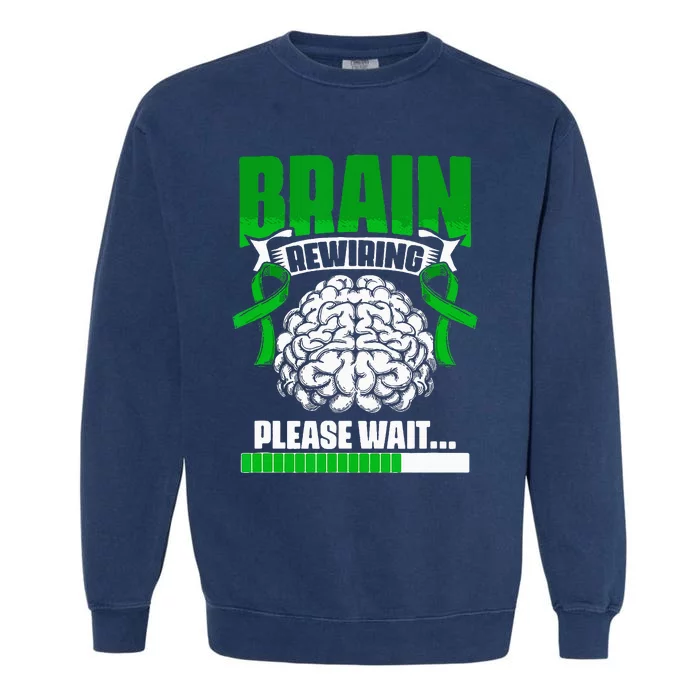 Brain Rewiring Traumatic Brain Injury Surgery TBI Survivor Garment-Dyed Sweatshirt