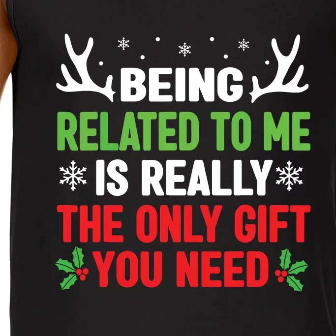 Being Related To Me Funny Christmas Family Comfort Colors® Tank Top