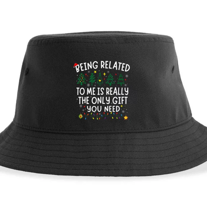 Being Related To Me Funny Christmas Sustainable Bucket Hat