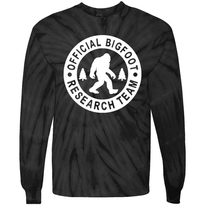 Bigfoot Research Team Vintage Funny Sasquatch Camping Tie-Dye Long Sleeve Shirt