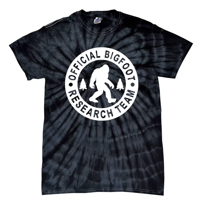 Bigfoot Research Team Vintage Funny Sasquatch Camping Tie-Dye T-Shirt