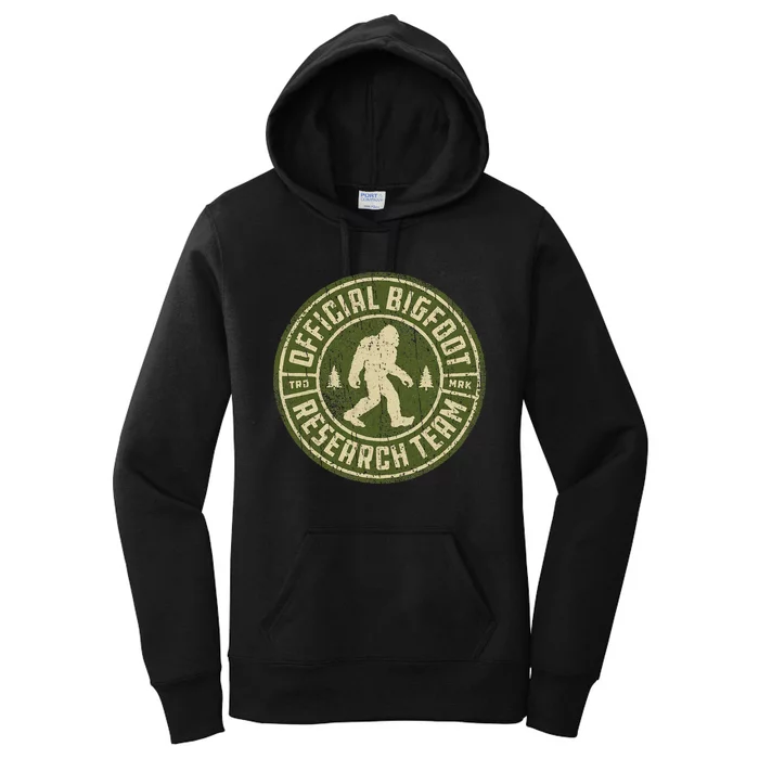 Bigfoot Research Team Retro Vintage Sasquatch Women's Pullover Hoodie