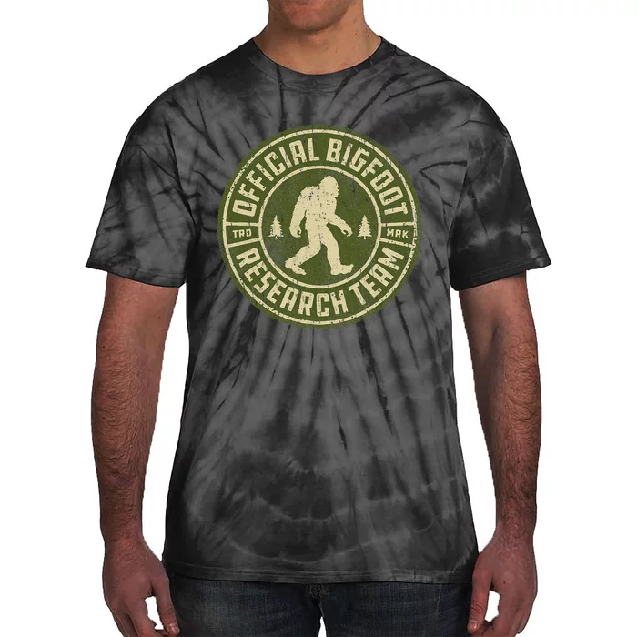 Bigfoot Research Team Retro Vintage Sasquatch Tie-Dye T-Shirt