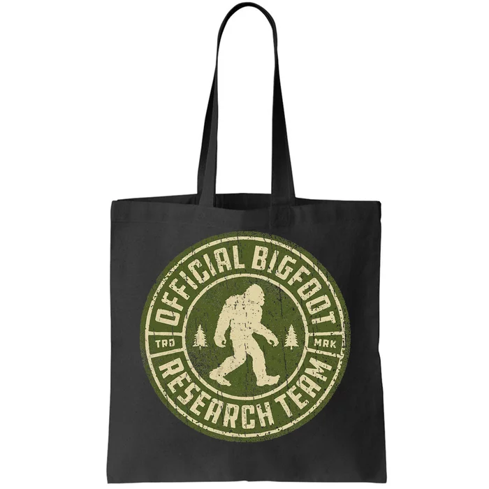 Bigfoot Research Team Retro Vintage Sasquatch Tote Bag