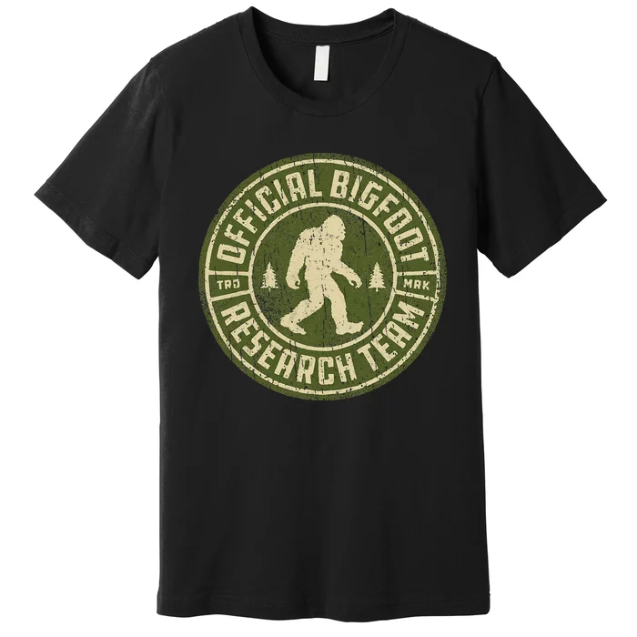 Bigfoot Research Team Retro Vintage Sasquatch Premium T-Shirt