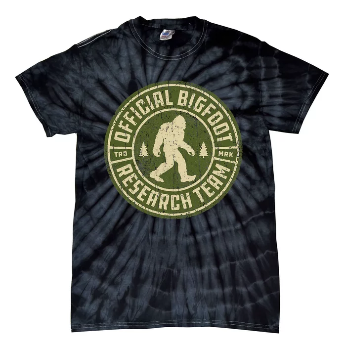 Bigfoot Research Team Retro Vintage Sasquatch Tie-Dye T-Shirt