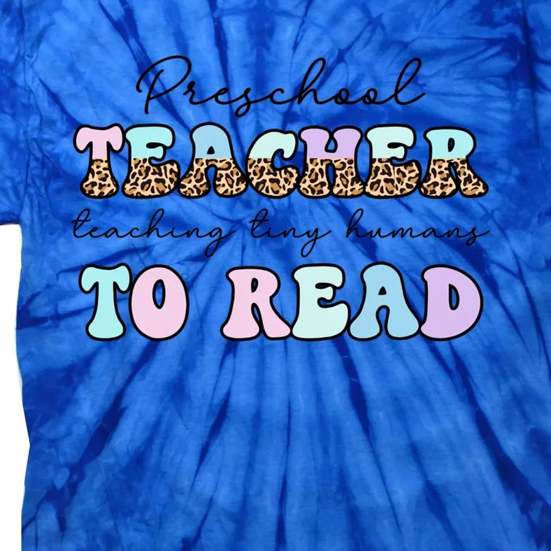 Book Reading Teacher End Of The Year Preschool Teacher Gift Tie-Dye T-Shirt