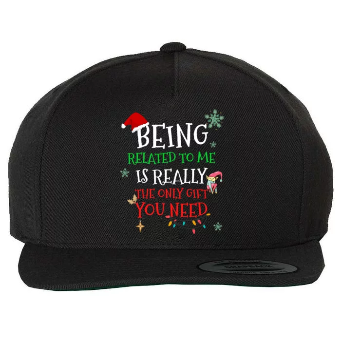 Being Related To Me Funny Christmas Family Cool Gift Wool Snapback Cap