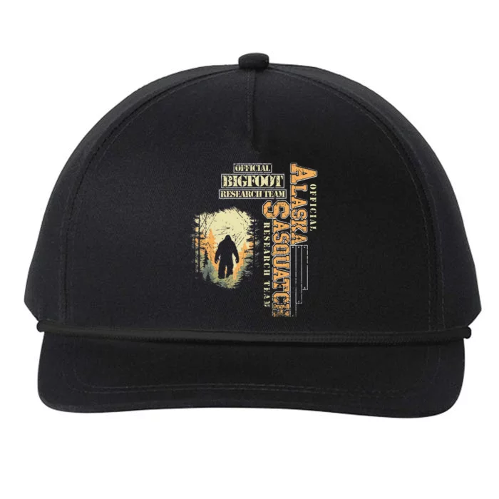 Bigfoot Research Team For Alaska Sasquatch Believer Snapback Five-Panel Rope Hat