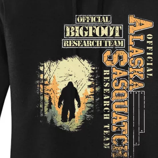 Bigfoot Research Team For Alaska Sasquatch Believer Women's Pullover Hoodie