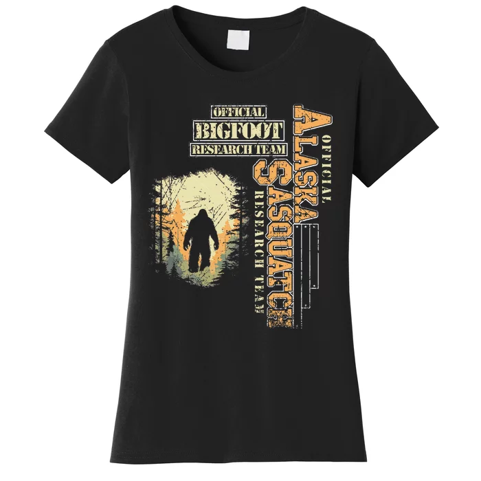 Bigfoot Research Team For Alaska Sasquatch Believer Women's T-Shirt