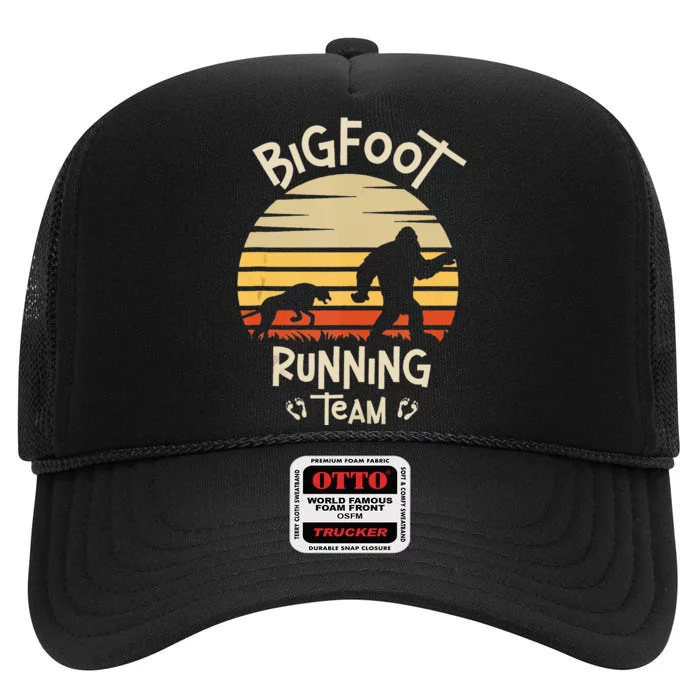 Bigfoot Running Team Yeti Sasquatch High Crown Mesh Trucker Hat