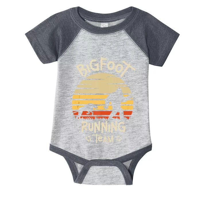 Bigfoot Running Team Yeti Sasquatch Infant Baby Jersey Bodysuit