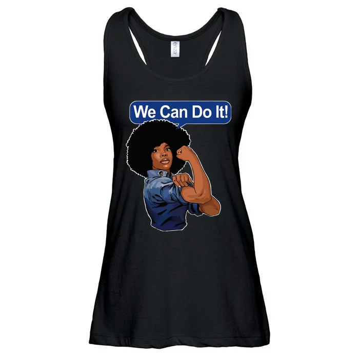 Black Rosie The Riveter Black We Can Do It Ladies Essential Flowy Tank