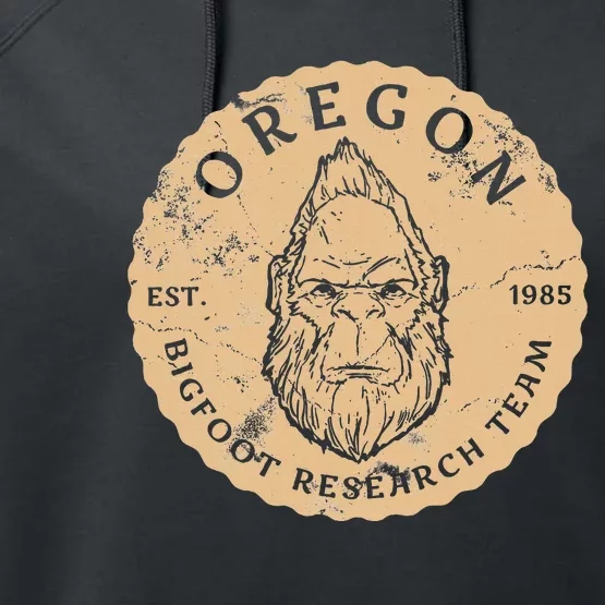 Bigfoot Research Team For Oregon Sasquatch Believers Performance Fleece Hoodie