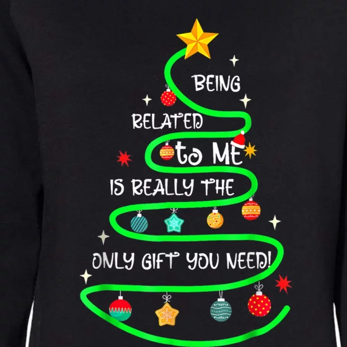 Being Related To Me Funny Christmas Pajama Great Gift Womens California Wash Sweatshirt